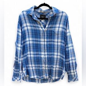 Rails Blue and White Plaid Men's Shirt XL